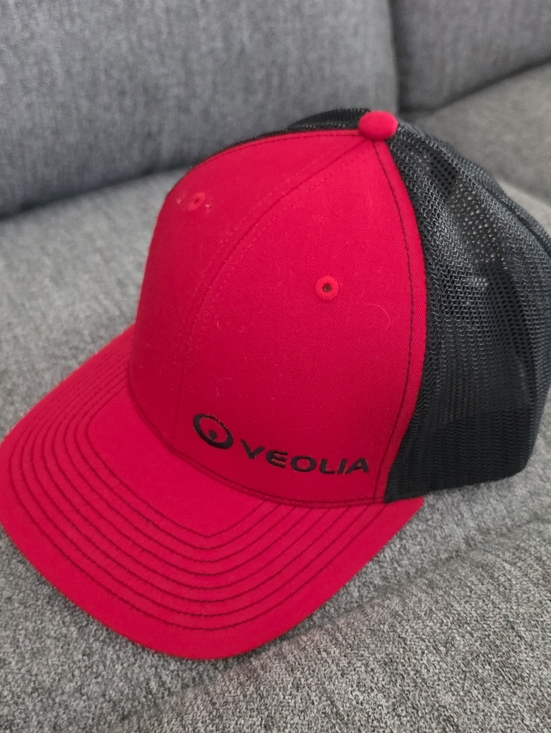 Veolia Red and Black Trucker Hat